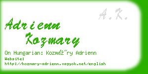 adrienn kozmary business card